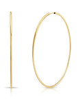 14K Yellow Gold Endless 3.5 Inch Endless Hoop Earrings