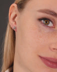 Plain Star Shape Stud Earrings in in Sterling Silver