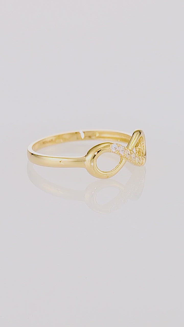 Yellow gold infinity on sale ring