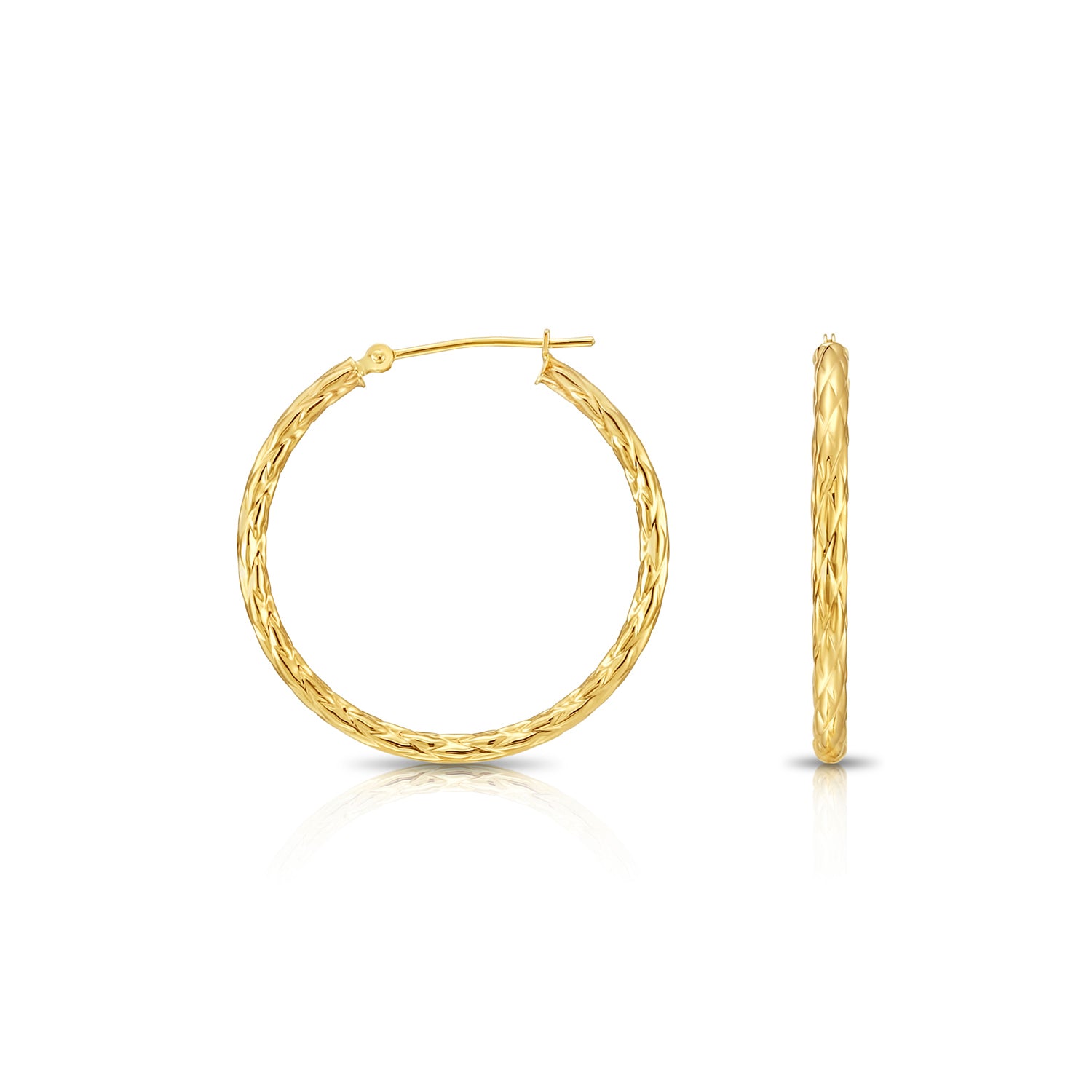 Gold Hoop Earrings | Gold earrings designs, Gold hoop earrings, Gold  jewelry for sale