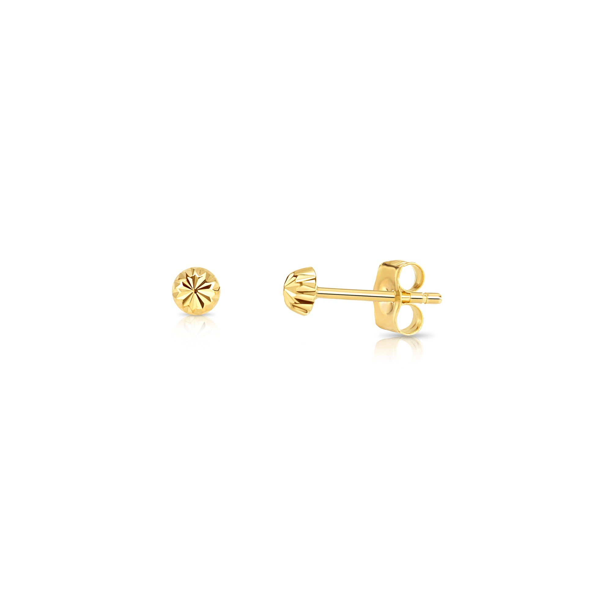 14K Yellow Gold Screw-Back Type Replacement Earring Backs for 0.7mm Posts (1 Pair), Women's, Size: 18 in