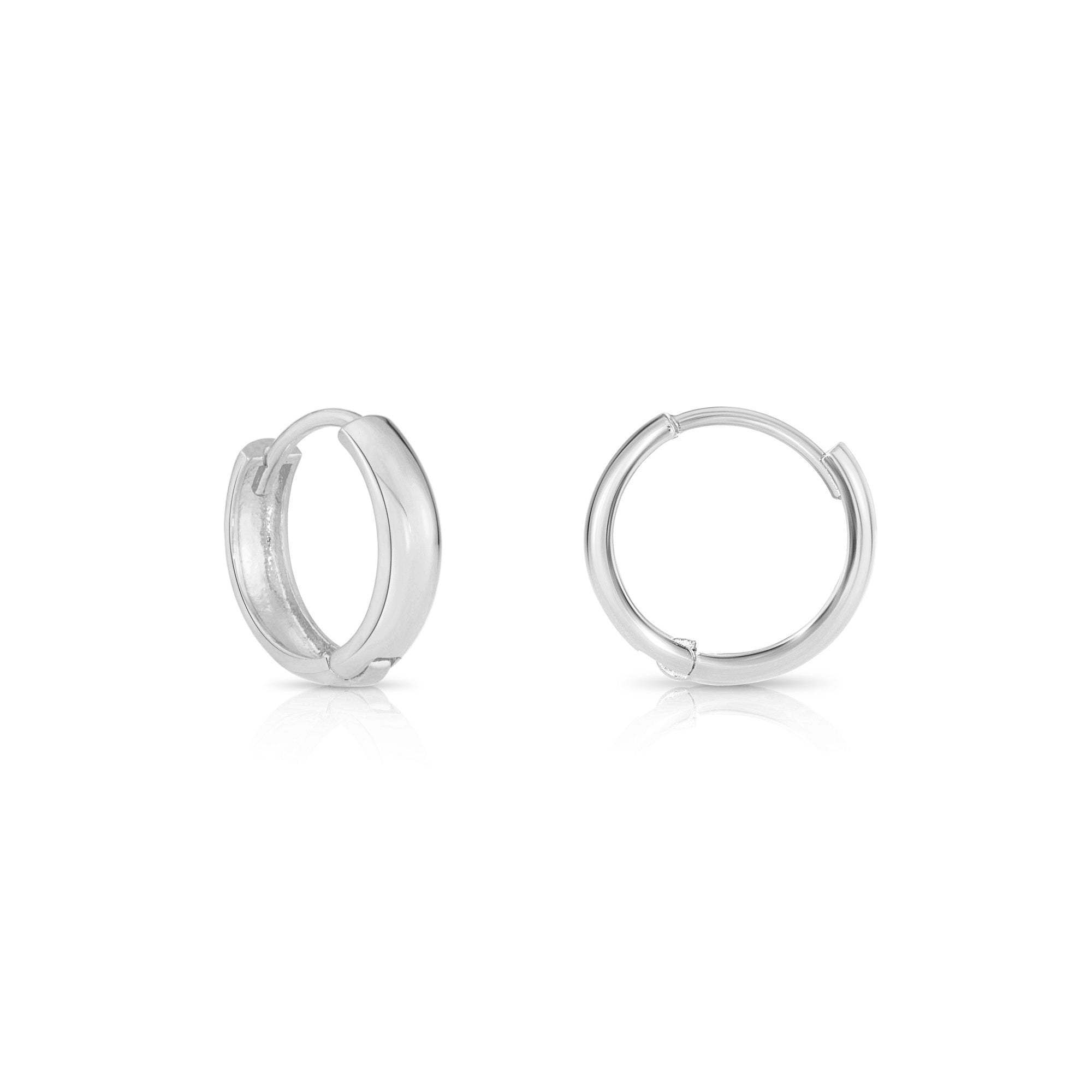 Mini white gold hoop on sale earrings