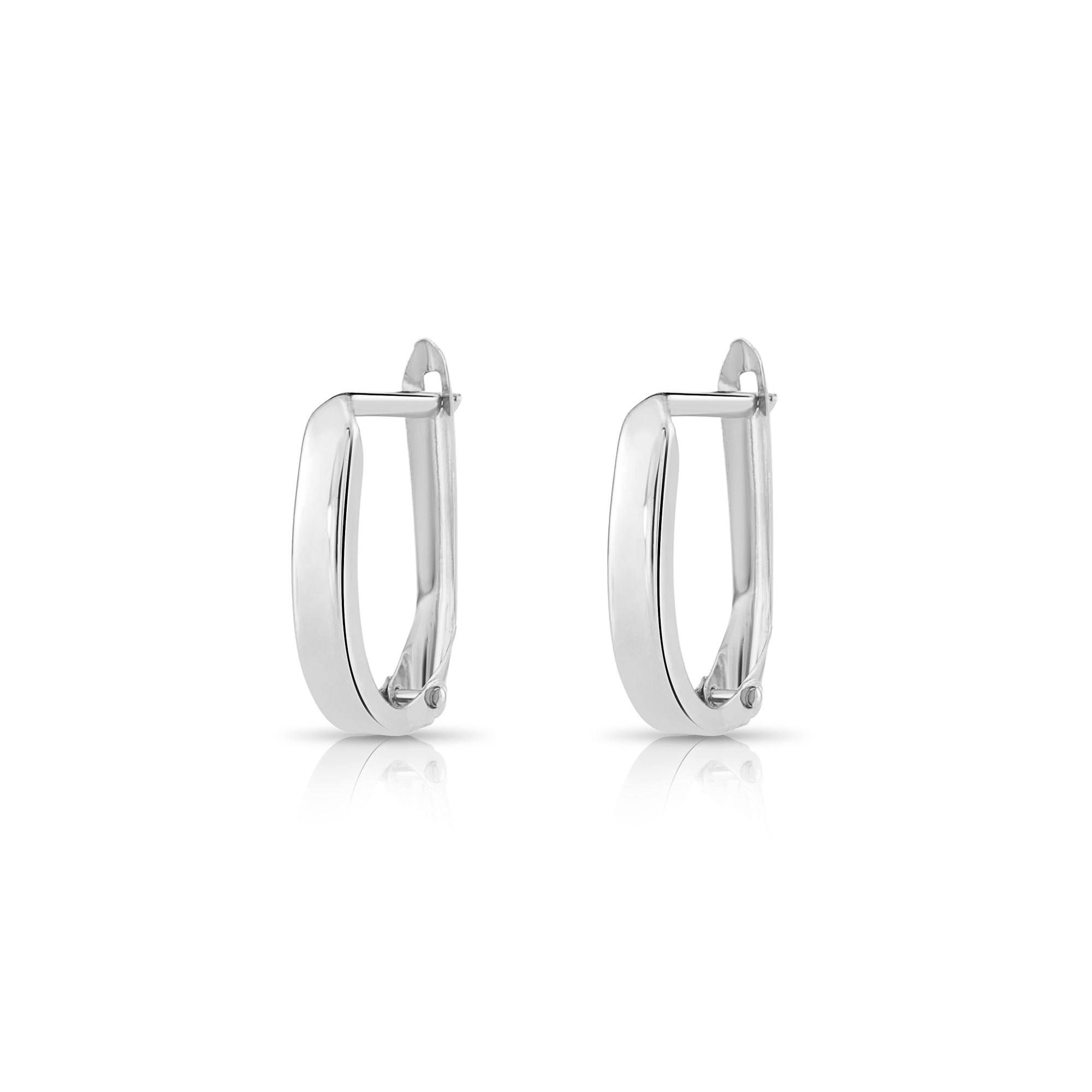 Amazon.com: 14K White Gold Plain 3mm Thick Snap Closure Small Round Hinged  Hoop Earrings 14mm For Women: Clothing, Shoes & Jewelry