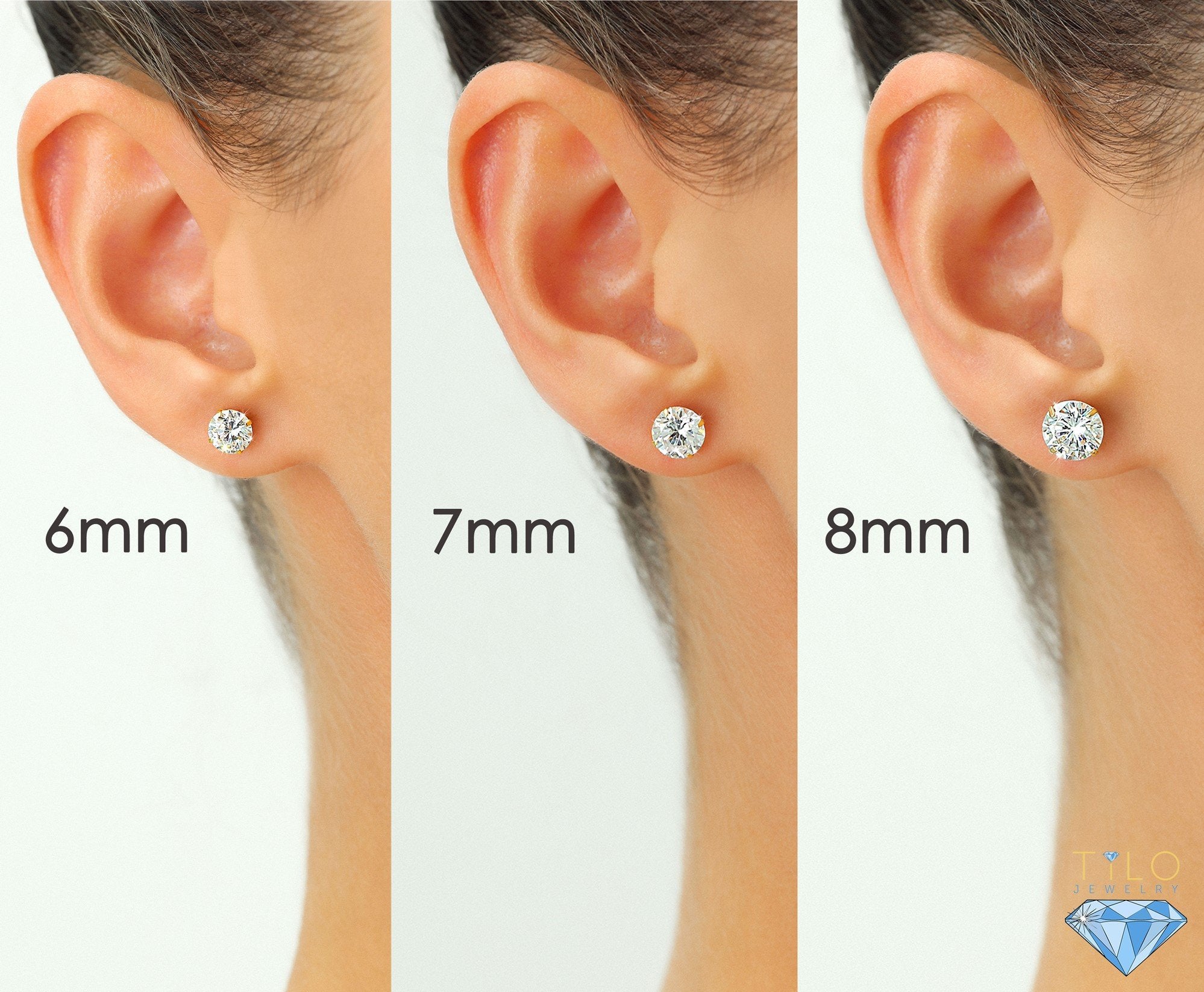 8mm stud clearance earrings