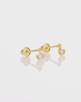 10k Yellow Gold Tiny Duck Stud Earrings