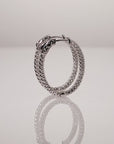 14k White Gold Diamond Hoop Earrings, 1.40 carats