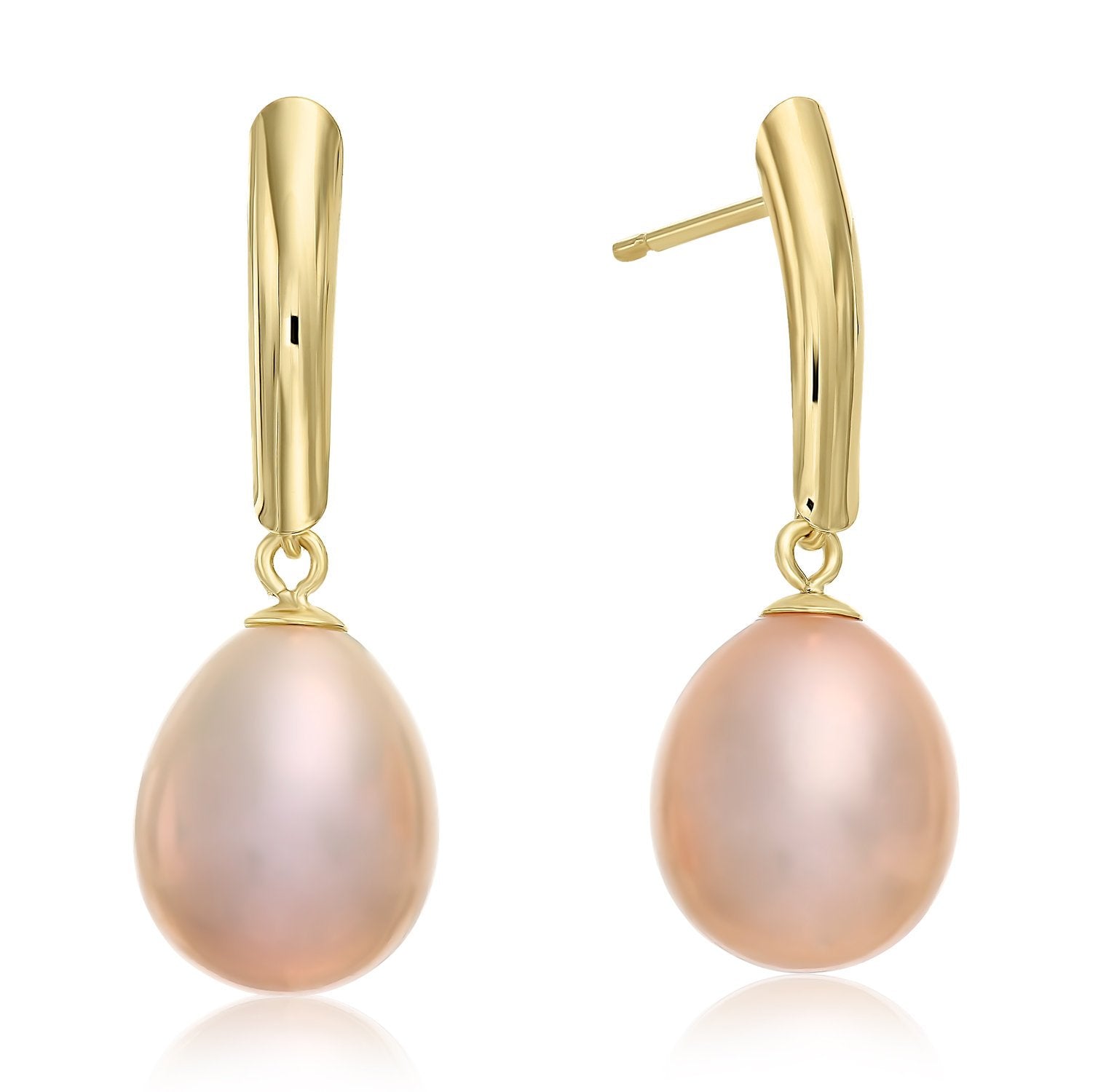 14k Yellow Gold Freshwater Pearl Dangle Earrings – TILO JEWELRY