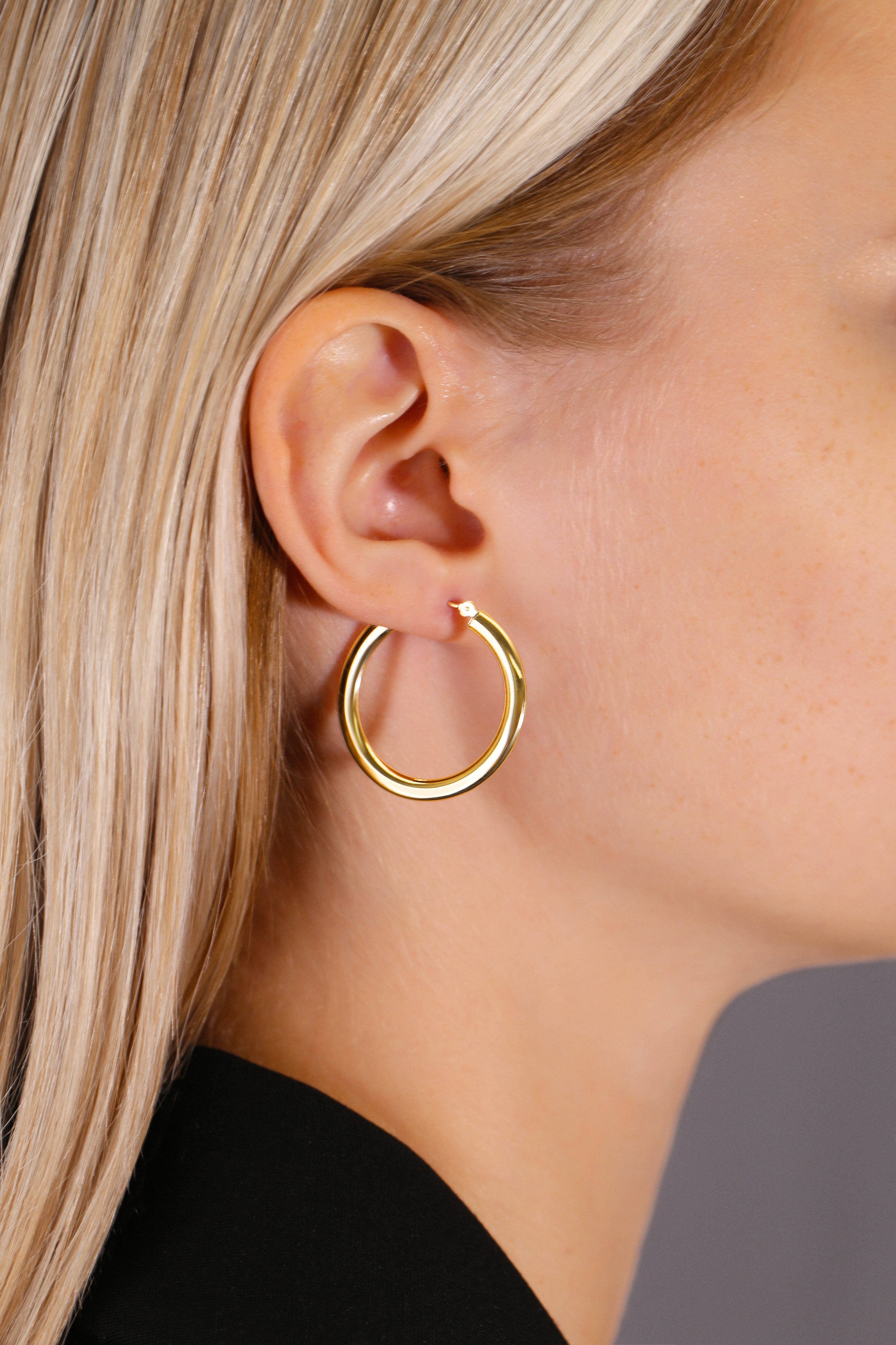 1 inch deals gold hoop earrings